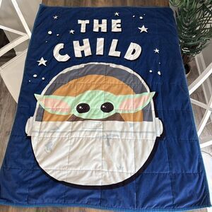 Star Wars Mandalorian The Child Baby Yoda Weighted Kids Blanket Sensory Anxiety